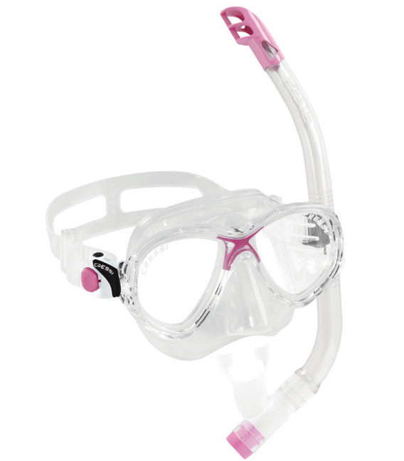 Набор Cressi Marea VIP Junior (маска Marea Junior+трубка Top) прозрачно-розовый