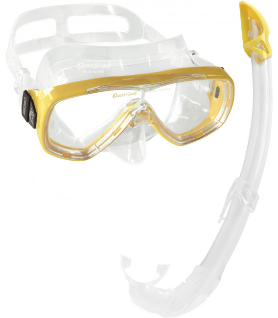 Набор Cressi Onda Mare (маска Onda + трубка Mexico) прозрачно-желтый