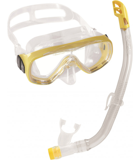 Набор детский Cressi Ondina Vip (маска Ondina+трубка Top) прозрачно-желтый