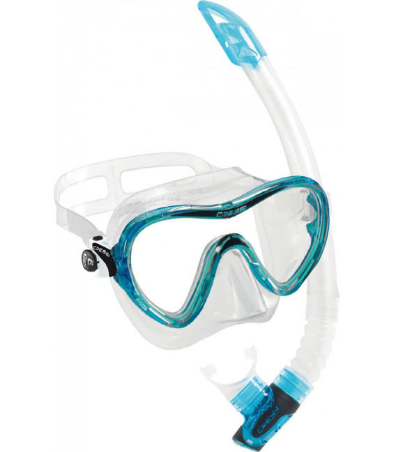 Набор Cressi Sky Vip (маска Sky+трубка Top) прозрачный-аквамарин