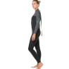 Мокрый женский гидрокостюм Bare Elatel Full 3-2 mm черно-серый