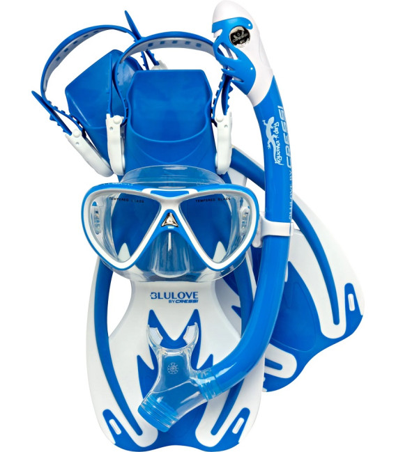 Набор Cressi ROCKS DRY SET сине-белый