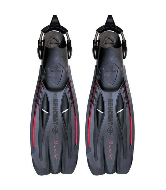 Ласти Beuchat Power Jet з пружинним ремінцем чорні